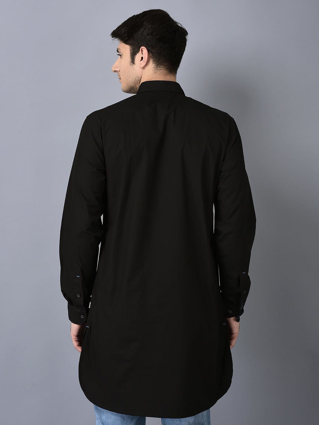 CANOE MEN Casual Kurta  BLACK Color