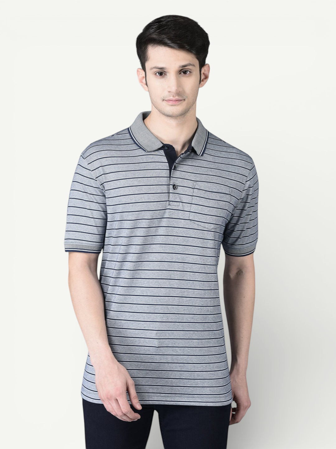 CANOE MEN Cotton Fabric Button Closure Self Design