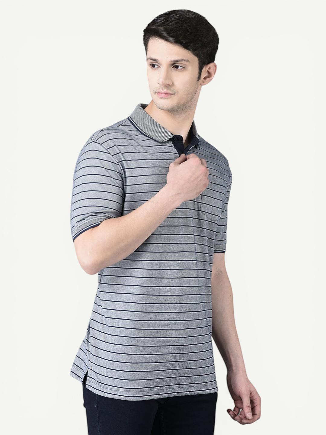 CANOE MEN Cotton Fabric Button Closure Self Design