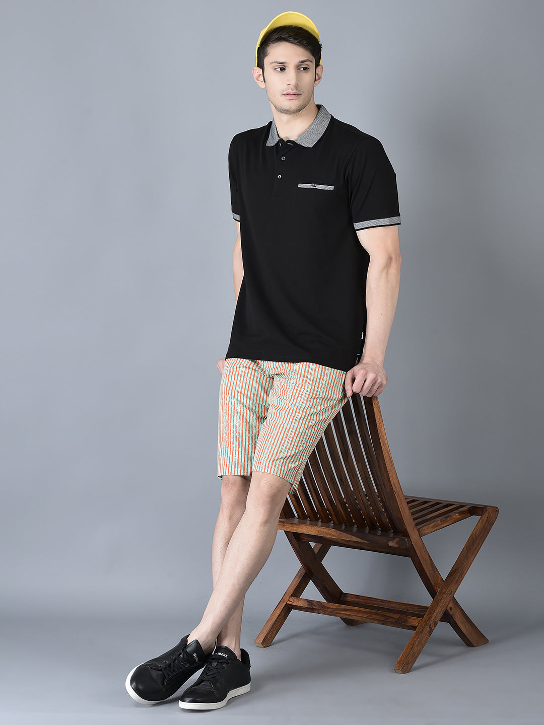 CANOE MEN CASUAL SHORT MINT ORNAGE COLOR