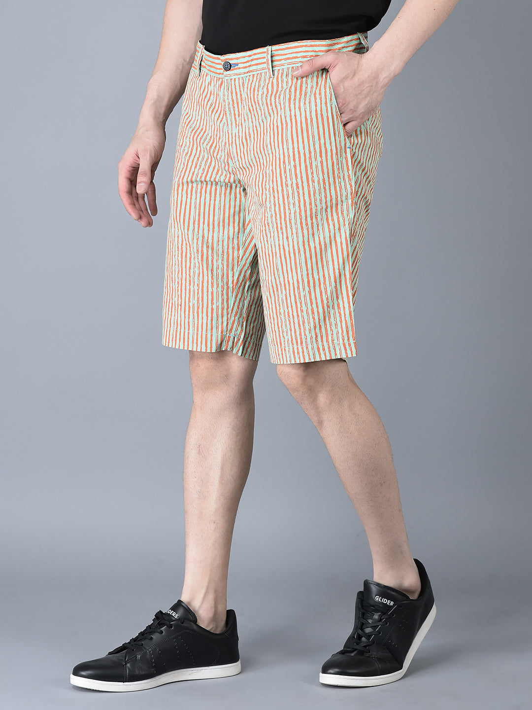 CANOE MEN CASUAL SHORT MINT ORNAGE COLOR