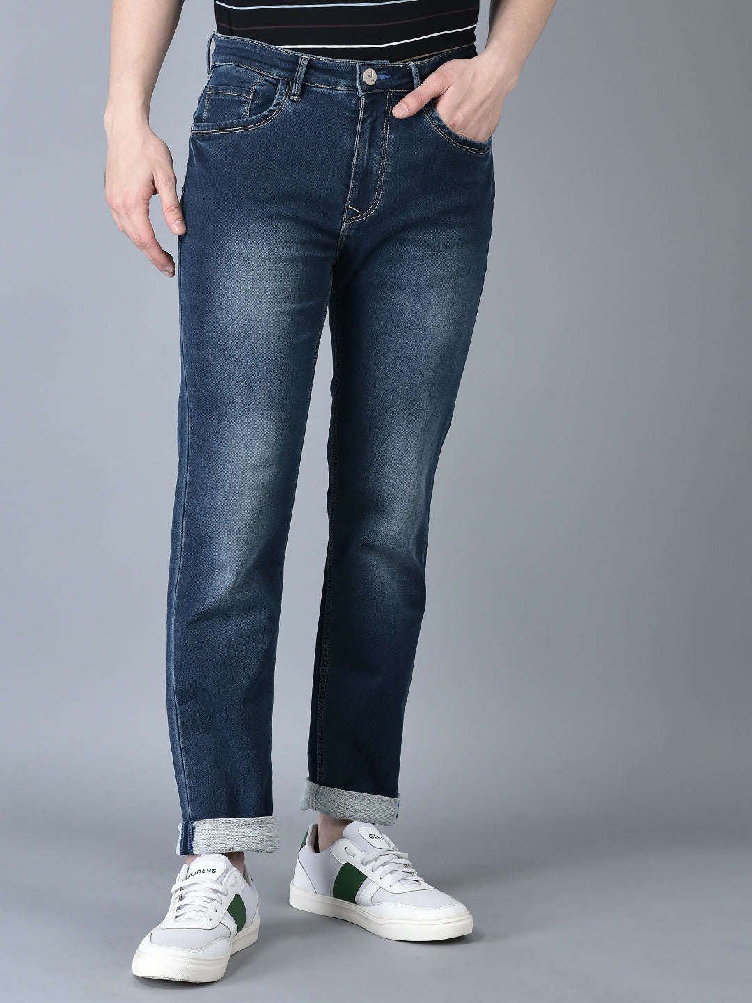 CANOE MEN Denim Trouser  Aegean Color