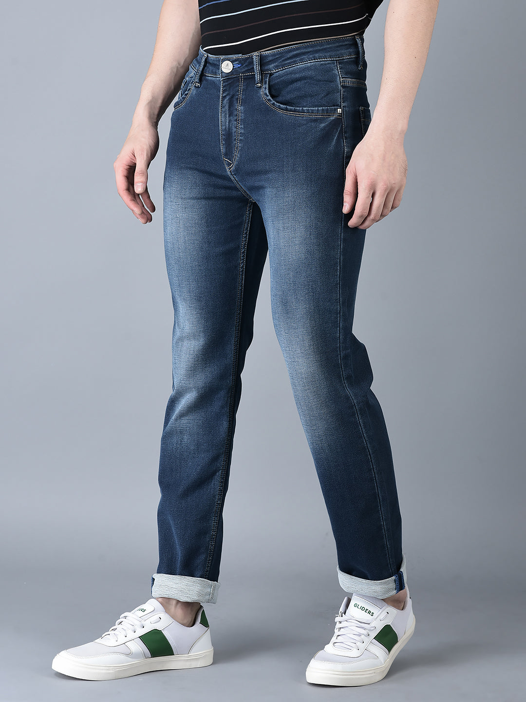 CANOE MEN Denim Trouser  Aegean Color