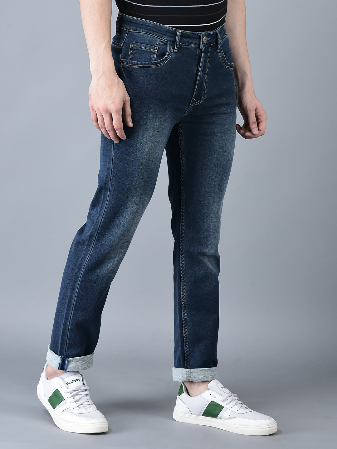 CANOE MEN Denim Trouser  Aegean Color