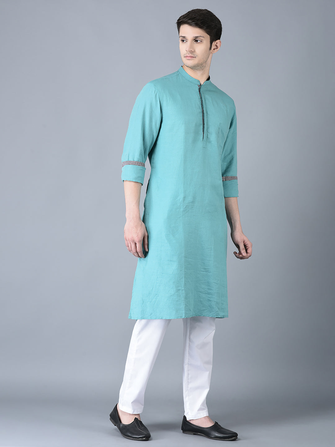 Canoe Men Casual Kurta  Three Fourth Sleeve Above Knee Length