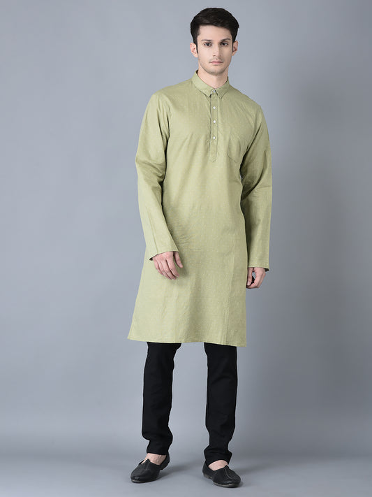 CANOE MEN Casual Kurta  GREEN DOT Color