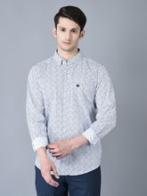 Load image into Gallery viewer, CANOE MEN Casual Shirt Off White Color Cotton Fabric Button Closure Printed
