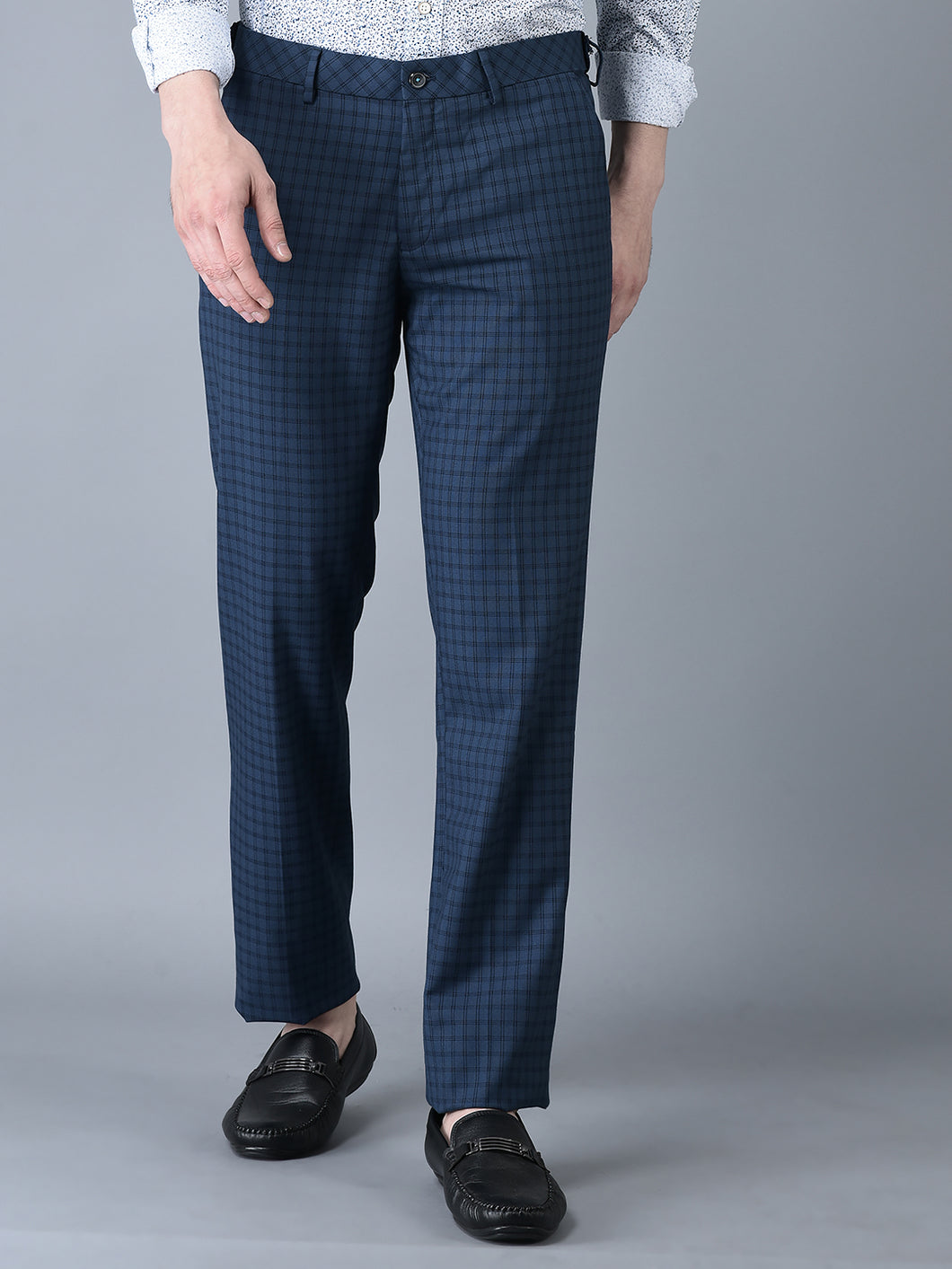 CANOE MEN Formal Trouser  Blue Color