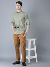 Load image into Gallery viewer, CANOE MEN Casual Shirt Lt. Green Color Cotton Fabric Button Closure Printed
