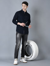 Load image into Gallery viewer, CANOE MEN Casual Shirt Blue Color Cotton Fabric Button Closure Solid

