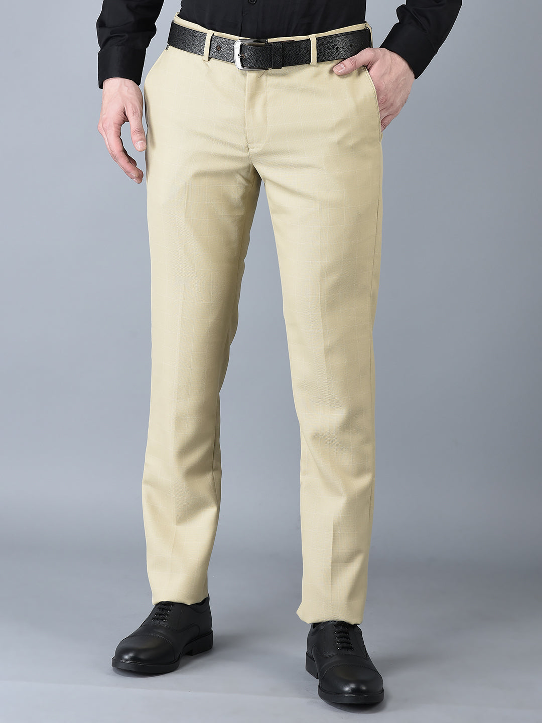 CANOE MEN Formal Trouser  BEIGE Color