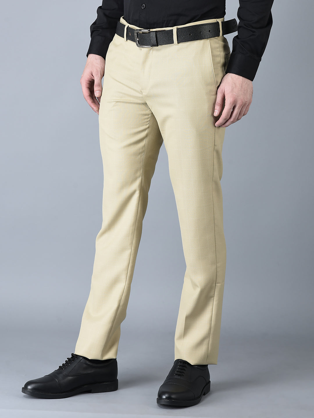 CANOE MEN Formal Trouser  BEIGE Color