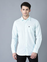 Load image into Gallery viewer, CANOE MEN Casual Shirt Aqua Color Cotton Fabric Button Closure Striped
