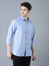 Load image into Gallery viewer, CANOE MEN Casual Shirt Blue Color Cotton Fabric Button Closure Solid
