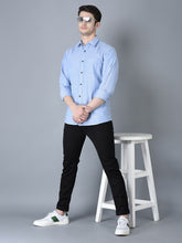 Load image into Gallery viewer, CANOE MEN Casual Shirt Blue Color Cotton Fabric Button Closure Solid
