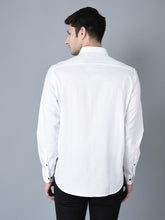 Load image into Gallery viewer, CANOE MEN Casual Shirt White Color Cotton Fabric Button Closure Solid
