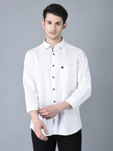Load image into Gallery viewer, CANOE MEN Casual Shirt White Color Cotton Fabric Button Closure Solid

