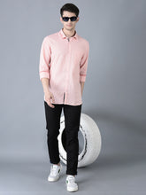 Load image into Gallery viewer, CANOE MEN Casual Shirt Peach Color Cotton Fabric Button Closure Solid
