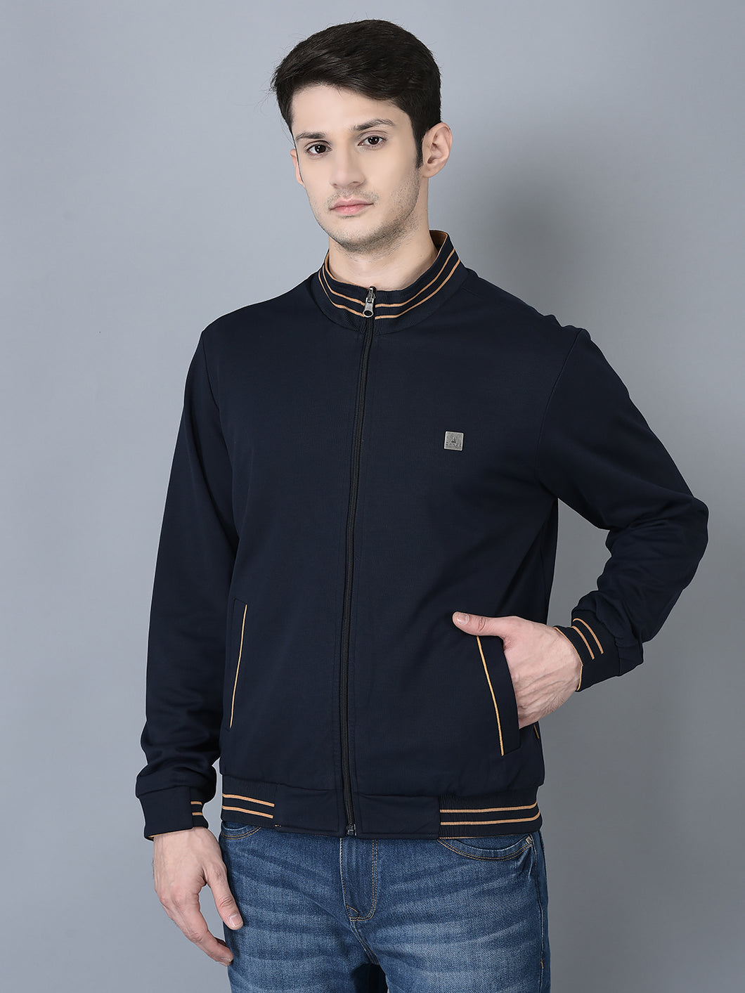 CANOE MEN Bomber Jacket  Navy/Coppe Color