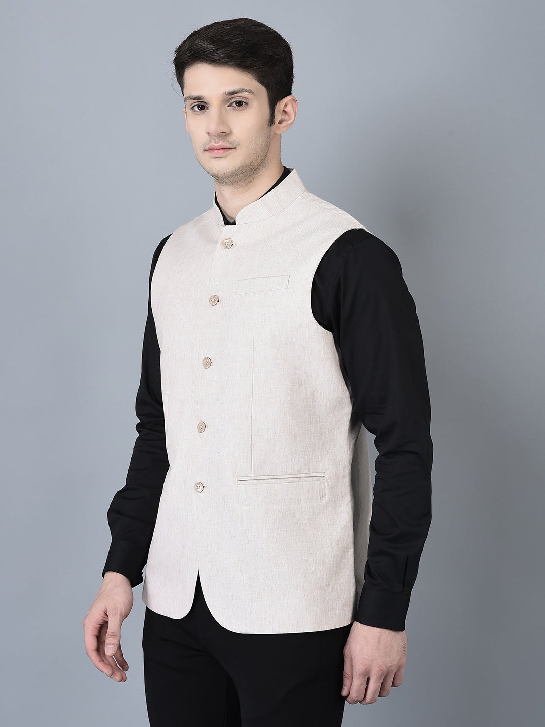 CANOE MEN Casual Waistcoat  Beige Color