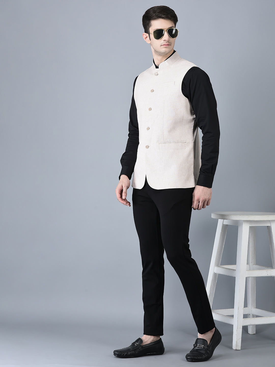 CANOE MEN Casual Waistcoat  Beige Color