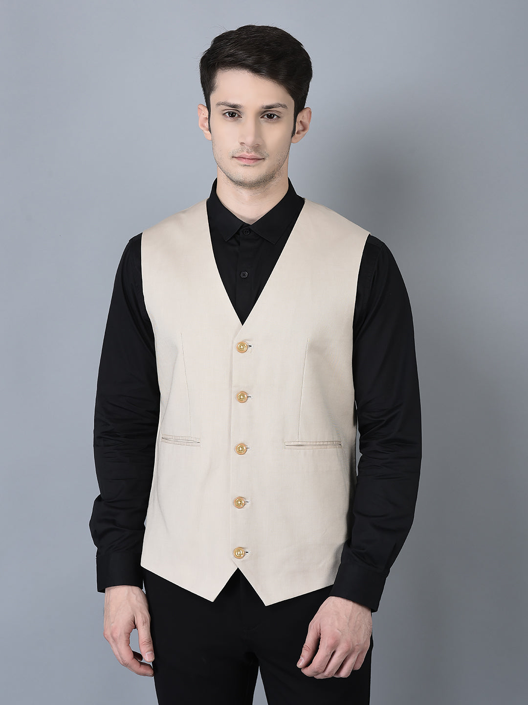 CANOE MEN Casual Waistcoat  Beige Color