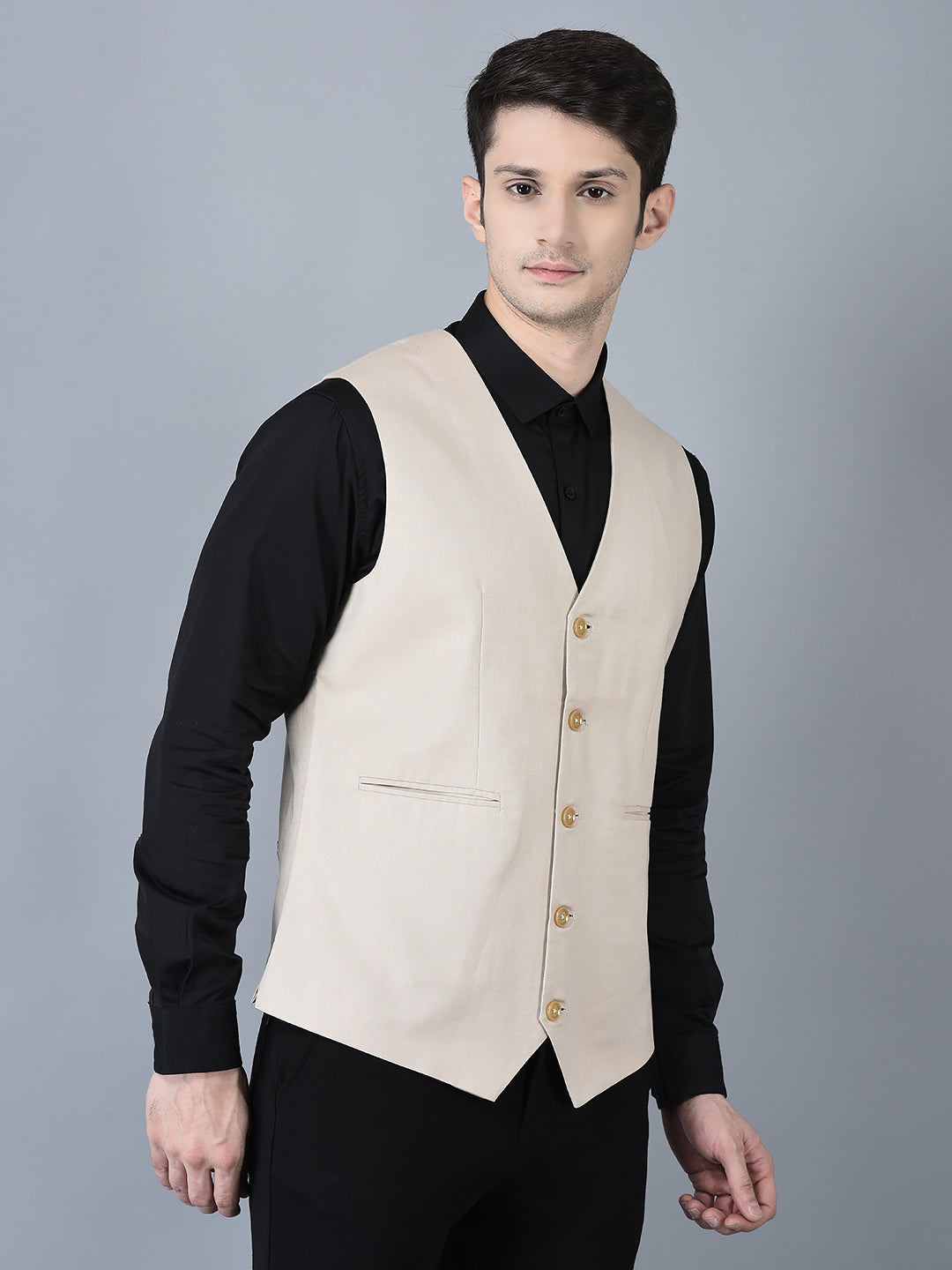 CANOE MEN Casual Waistcoat  Beige Color