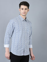 Load image into Gallery viewer, CANOE MEN Casual Shirt Blue Color Cotton Fabric Button Closure Printed
