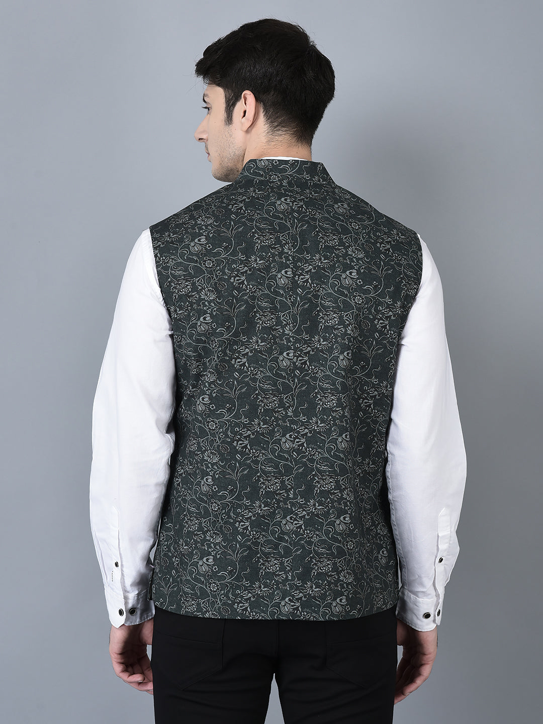 CANOE MEN Casual Waistcoat  Button Closer printed Pattern