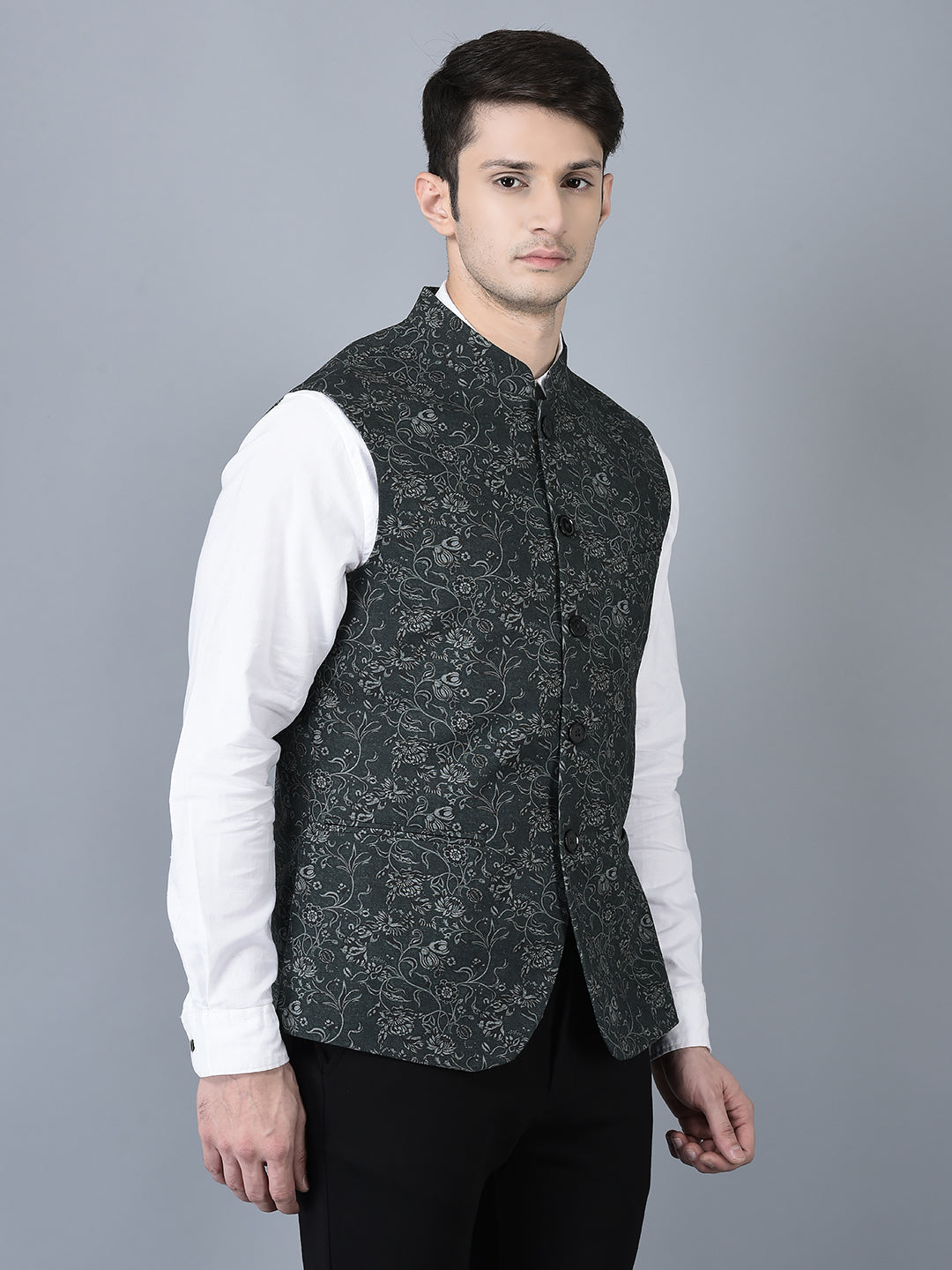 CANOE MEN Casual Waistcoat  Button Closer printed Pattern