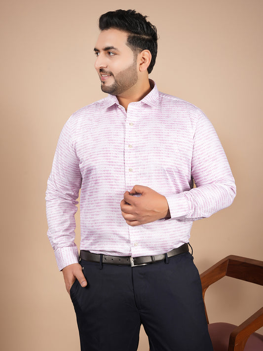 Canoe Premium Printed Pink Cotton Shirt | 100% Imported Cotton