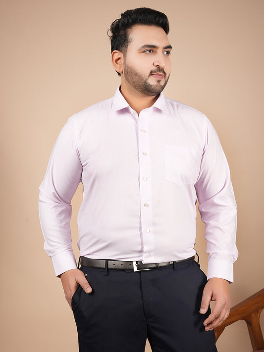 Canoe Signature Blush Pink Microfiber Formal Shirt | Premium Executive Collection