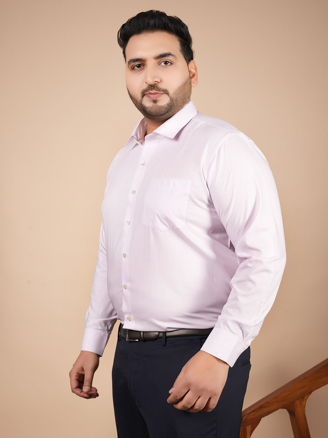 Canoe Signature Blush Pink Microfiber Formal Shirt | Premium Executive Collection