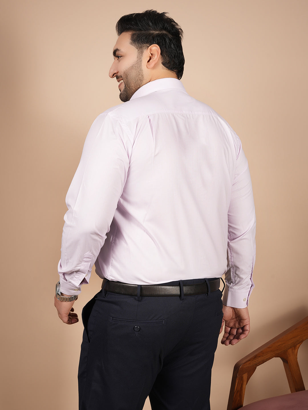 Canoe Signature Blush Pink Microfiber Formal Shirt | Premium Executive Collection