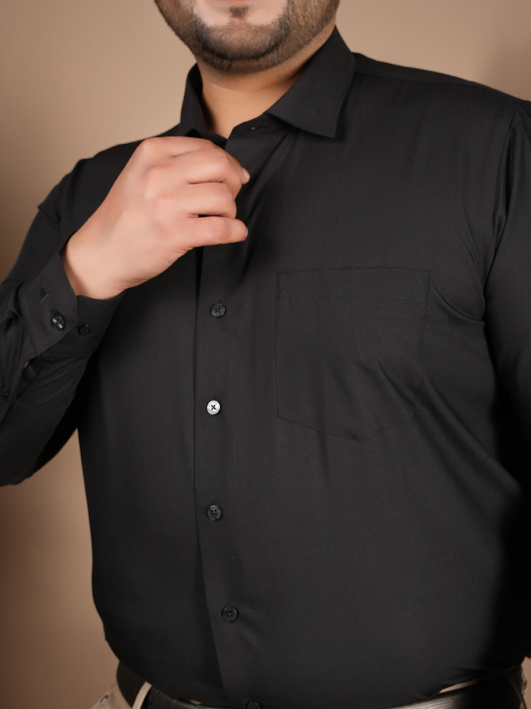 Canoe Noir Executive Shirt | Timeless Black | Luxury Tailored Formal Wear for Modern Gentlemen