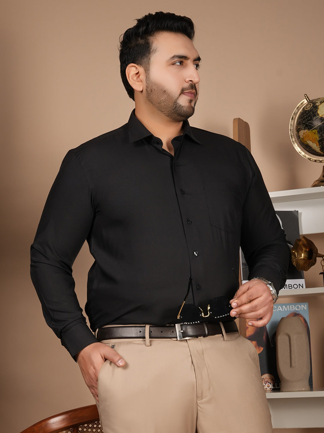 Canoe Noir Executive Shirt | Timeless Black | Luxury Tailored Formal Wear for Modern Gentlemen