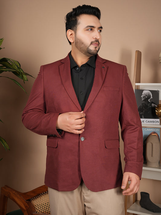 Premium Men’s Casual Blazer – Rust Color | Tailored Fit