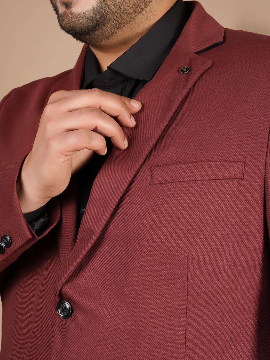 Premium Men’s Casual Blazer – Rust Color | Tailored Fit