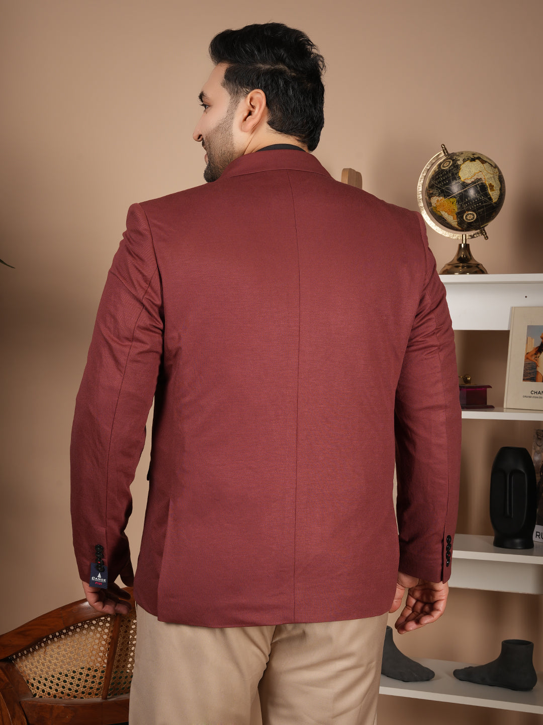 Premium Men’s Casual Blazer – Rust Color | Tailored Fit
