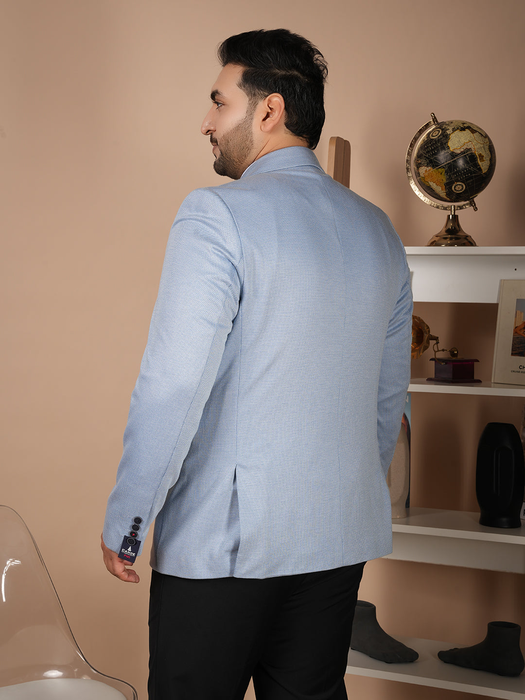 Premium Men’s Casual Blazer in Sky Blue – Smart Tailored Look
