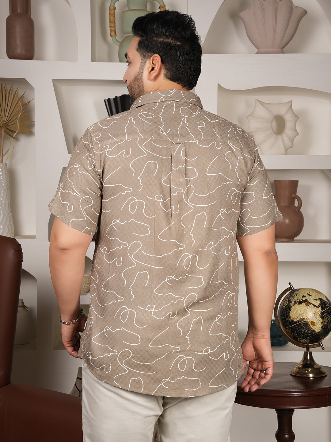 Atelier Earthstone Abstract Shirt – Pure Viscose Luxury Edition