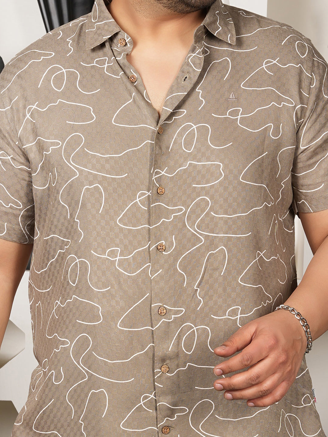 Atelier Earthstone Abstract Shirt – Pure Viscose Luxury Edition