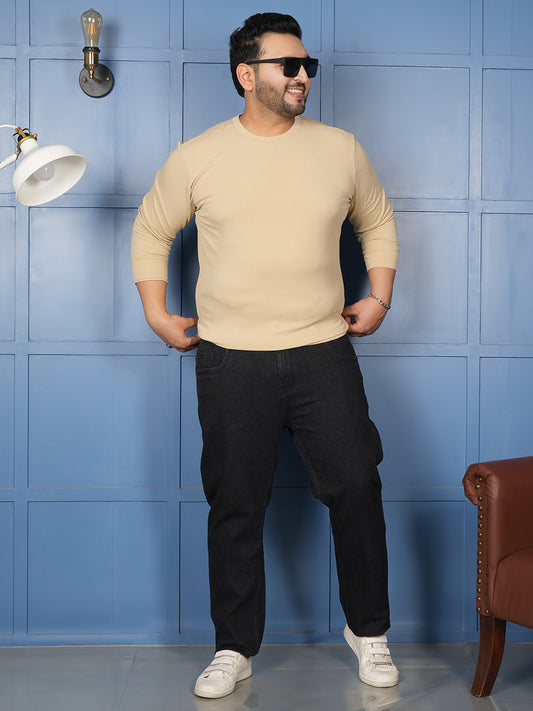 Men’s Premium Beige Sweatshirt – Classic Crew Neck