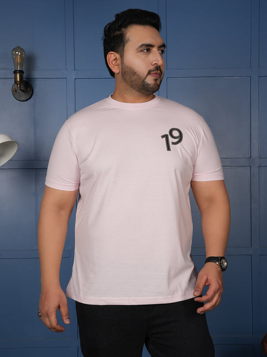Men’s Light Pink Back Print T-Shirt – Casual Street Style