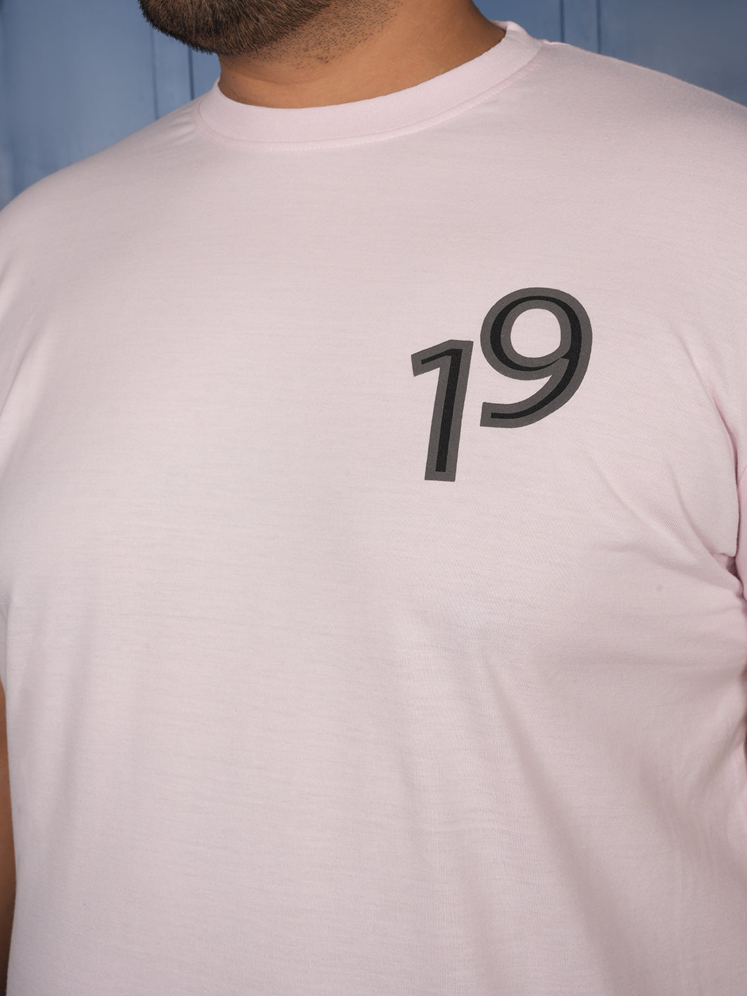 Men’s Light Pink Back Print T-Shirt – Casual Street Style