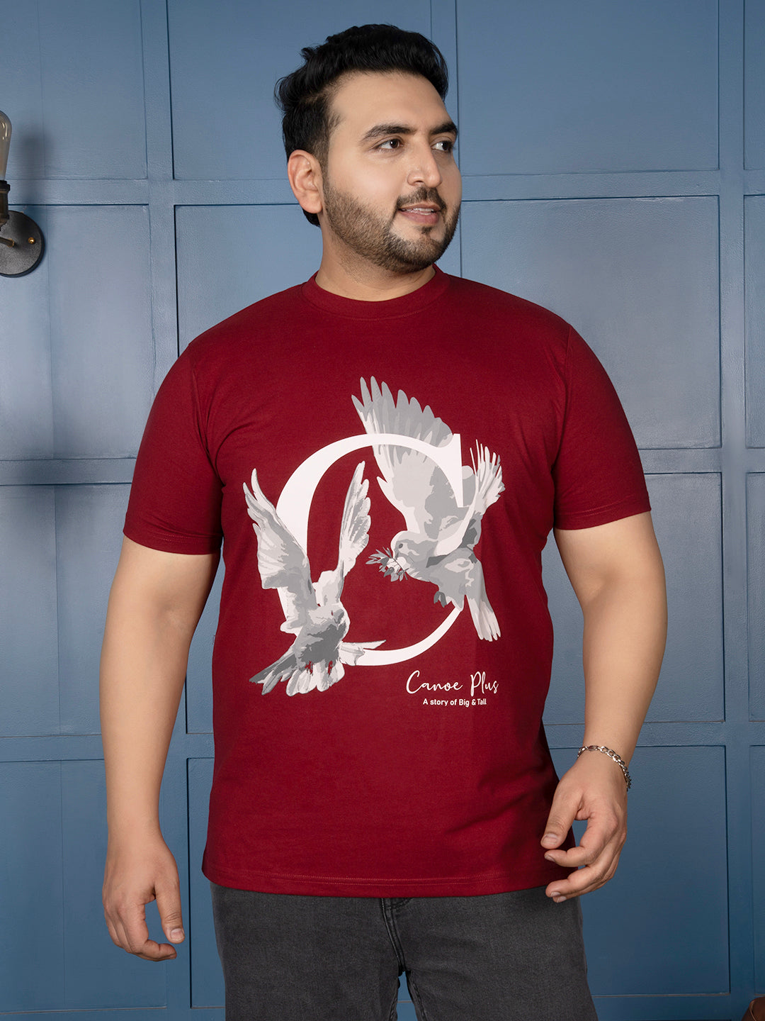 Men’s Graphic T-Shirt – Dove Print Design