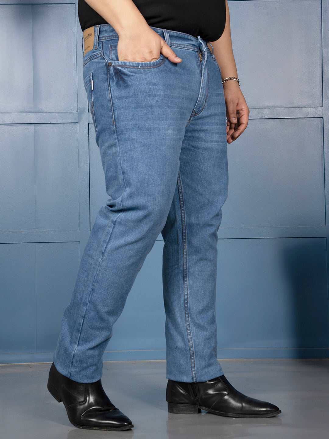 Canoe Plus Men's Light Blue Stretch Denim Jeans