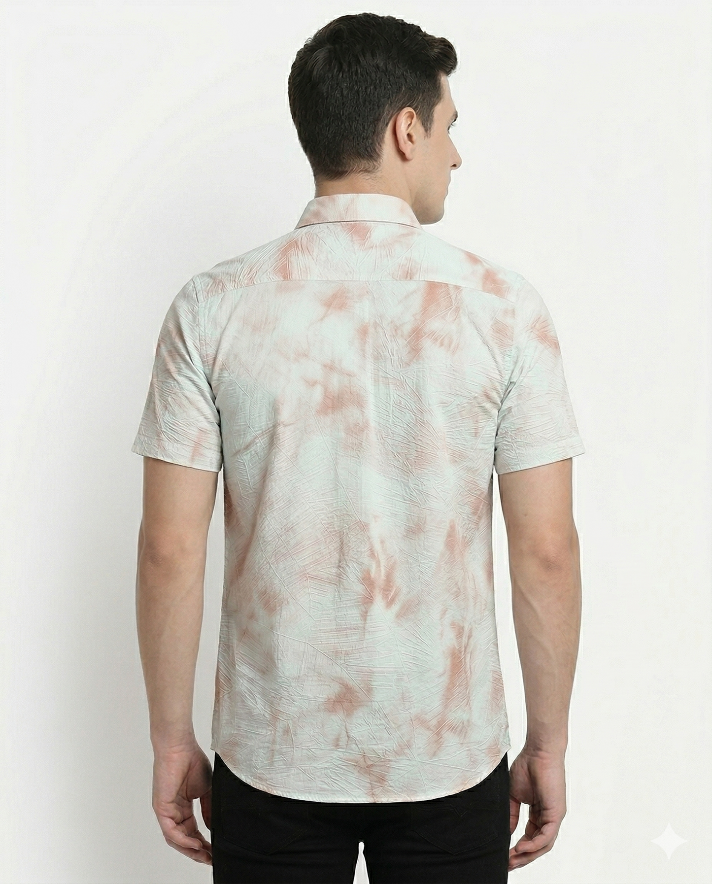 Men’s Regular Fit Abstract Printed Half Sleeve Shirt – Pastel Premium Look