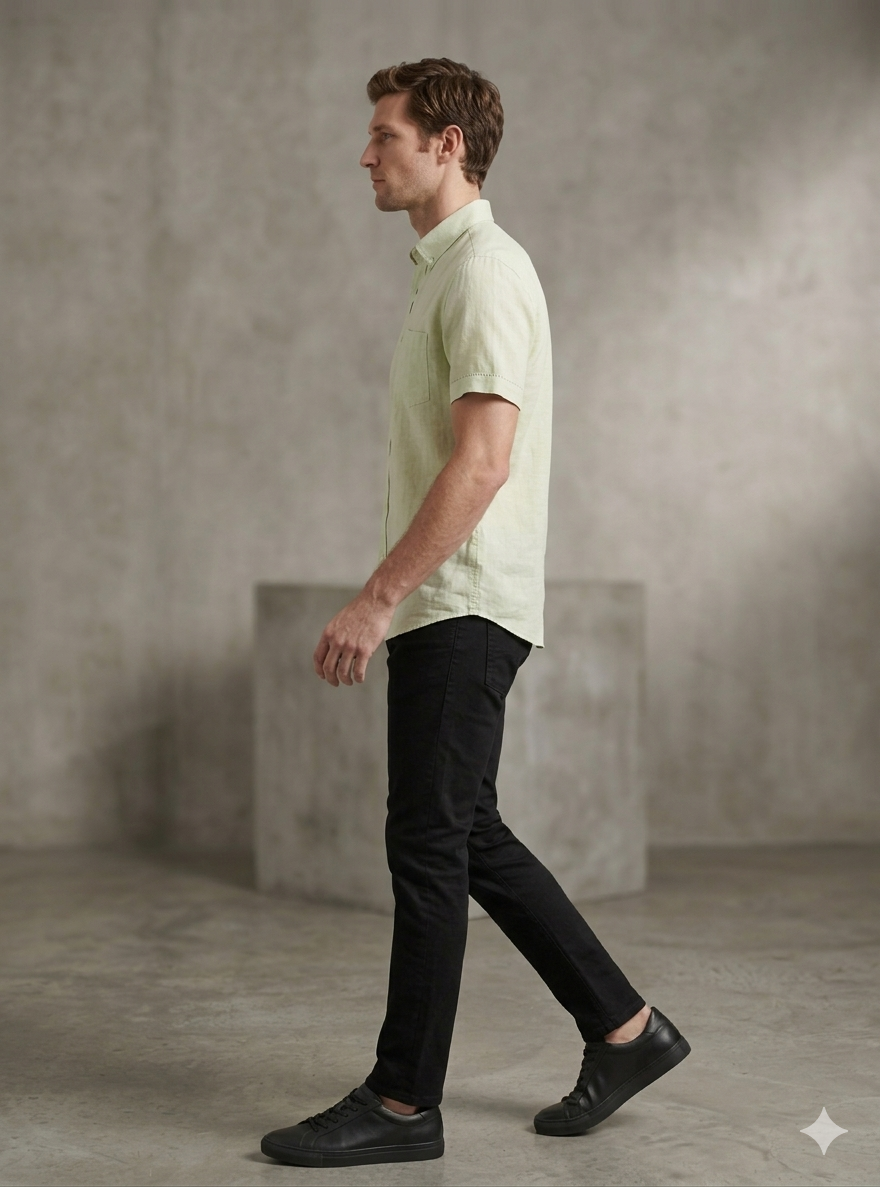 Men’s Premium Linen Short Sleeve Shirt | Breathable Summer Fit