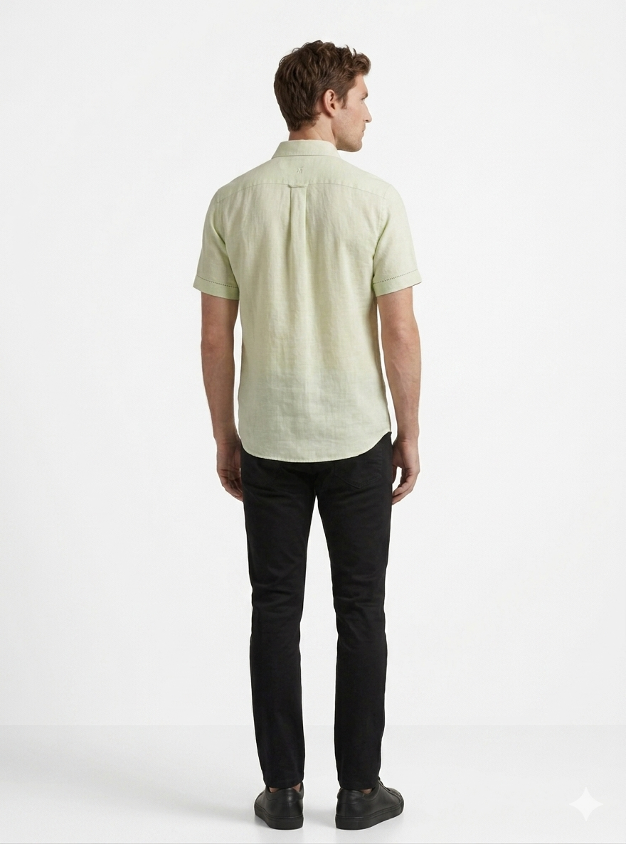 Men’s Premium Linen Short Sleeve Shirt | Breathable Summer Fit